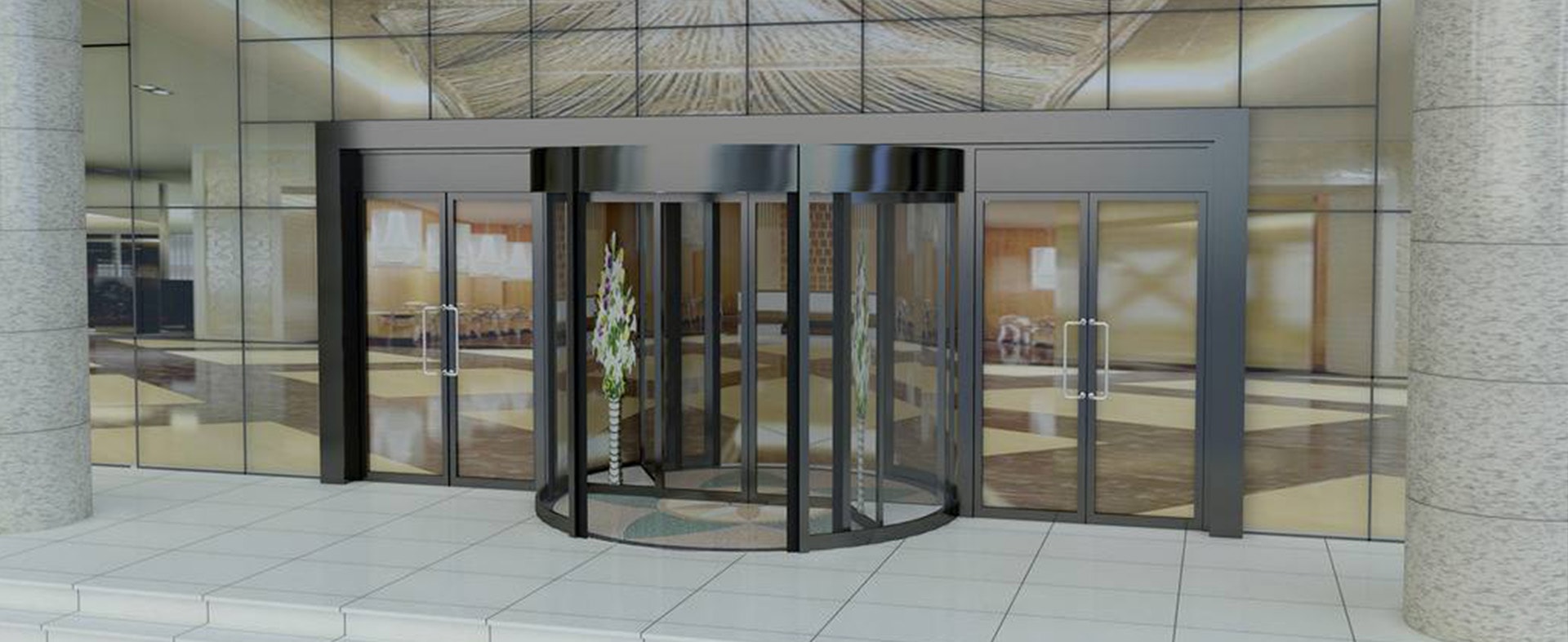 酒店大門設(shè)計(jì)為什么偏愛(ài)旋轉(zhuǎn)門？